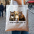 Sac tote blanc personnalisé avec trois chats expressifs et t’as vu son sac ?!